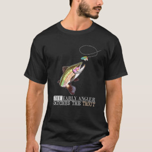 Forel vissen De vroege visser vangt de forel T-shirt