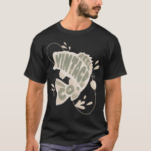 Forel vissen in de rivier vintage geïnspireerde fl t-shirt