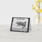 forel Vissen kunst Kaart (Gele Bloem)