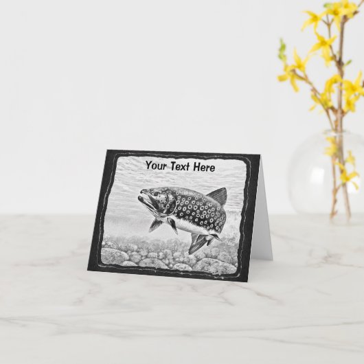 forel Vissen kunst Kaart (Gele Bloem)