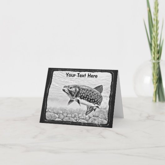 forel Vissen kunst Kaart (Voorkant)