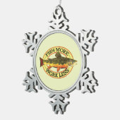 forel vissen meer tin sneeuwvlok ornament (Rechts)