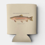 Forel vissen met  regenboogforel afbeelding blikjeskoeler (Achterkant)