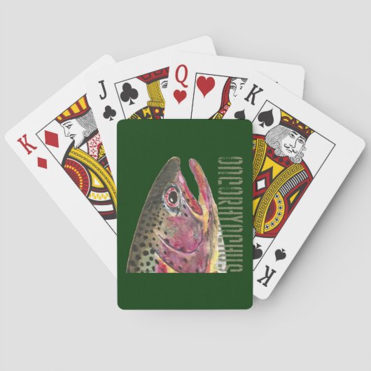 Forel vissen op Regenboogforel Pokerkaarten (Achterkant)