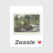 Forel vissen print van Currier en Ives Sticker (Vel)