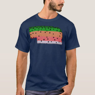 Forel vissen Regenboogforel Patroon Nebraska Staat T-shirt