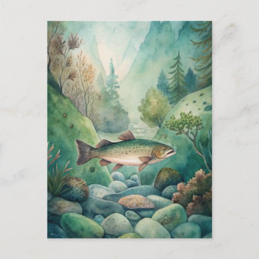 Forel Vissen Vissen Briefkaart (Voorkant)