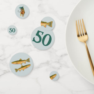Forel Vissen Visser Verjaardag Confetti