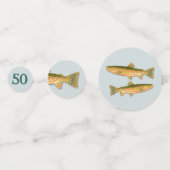 Forel Vissen Visser Verjaardag Confetti (Achterkanten)