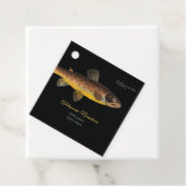 Forel vissen waterverf patroon bedankjes labels (In situ)