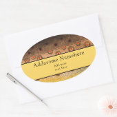 Forel vissen  waterverf patroon ovale sticker (Envelop)
