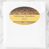 Forel vissen  waterverf patroon ovale sticker (Tas)