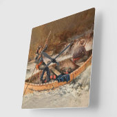 “Forel vissen” Westerse kunst van Frank Feller Vierkante Klok (Hoek)