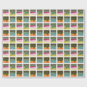 Forel Vist Brook Rainbow Brown Chard Cadeaupapier (Vlak)