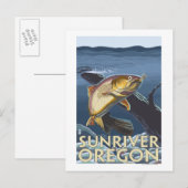 forel Vist dwars door de zon, Briefkaart (Voorkant / Achterkant)