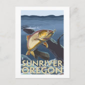 forel Vist dwars door de zon, Briefkaart (Voorkant)