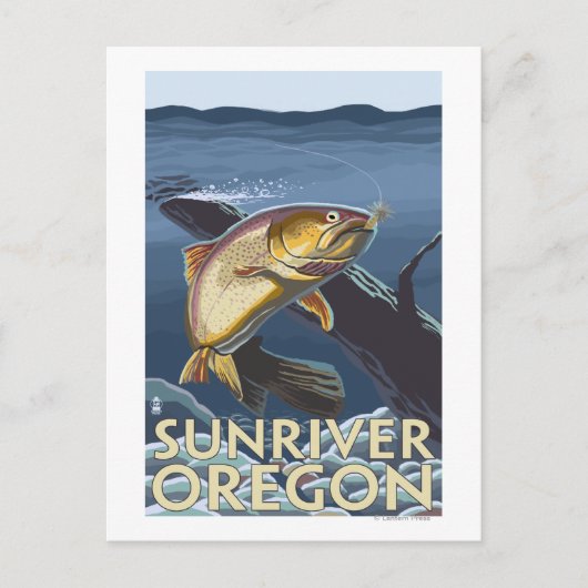 forel Vist dwars door de zon, Briefkaart (Voorkant)