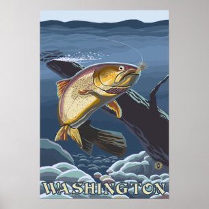 forel Vist dwars door - Washington Poster