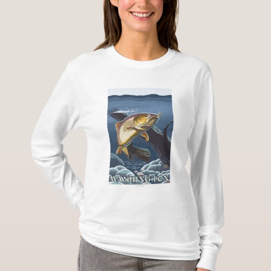 forel Vist dwars door - Washington T-shirt (Voorkant)