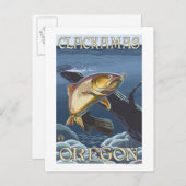 forel Vist dwarsdoorsnede - Clackamas, Briefkaart (Voorkant / Achterkant)