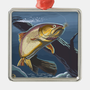 forel Vist dwarsdoorsnede - Clackamas, Metalen Ornament