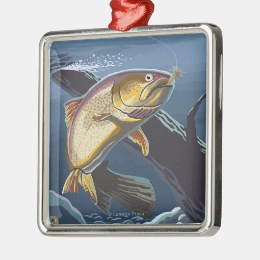 forel Vist dwarsdoorsnede - Clackamas, Metalen Ornament (Links)