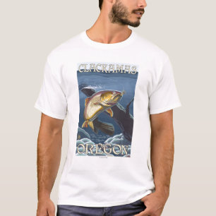 forel Vist dwarsdoorsnede - Clackamas, T-shirt