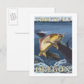 forel Vist dwarsdoorsnede - forel, Briefkaart (Voorkant / Achterkant)