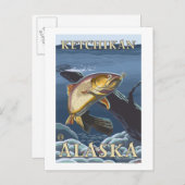 forel Vist dwarsdoorsnede - Ketchikan, Briefkaart (Voorkant / Achterkant)