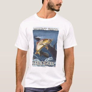 forel Vist dwarsdoorsnede - montagehout, T-shirt