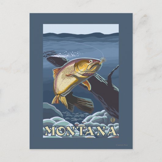 Forel Vist dwarsdoorsnede — Montana Briefkaart (Voorkant)