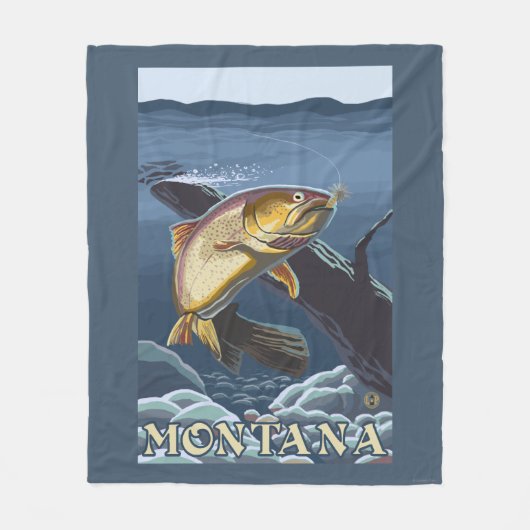 Forel Vist dwarsdoorsnede — Montana Fleece Deken (Voorkant)