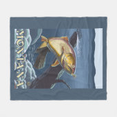 Forel Vist dwarsdoorsnede — Montana Fleece Deken (Voorkant (Horizontaal))