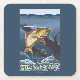 Forel Vist dwarsdoorsnede — Montana Kartonnen Onderzetters