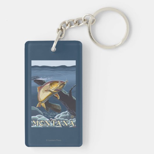 Forel Vist dwarsdoorsnede — Montana Sleutelhanger (achterkant)