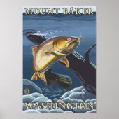 Forel Vist dwarsdoorsnede - Monteer Baker, WA Poster (Voorkant)