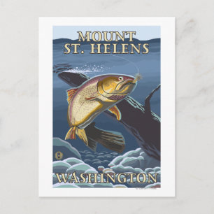 forel Vist dwarsdoorsnede - St. Helens, WA Briefkaart