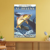 forel Vist dwarsdoorsnede - St. Helens, WA Canvas Afdruk (Insitu (Woonkamer))
