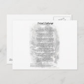 Forel Vist gedicht met gegraveerde achtergrond Briefkaart (Voorkant / Achterkant)