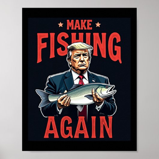 Forel Vist Grappige Trump Vis Vissen Poster (Voorkant)