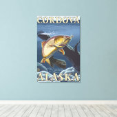 Forel Vist kruissectie - Cordova, Alaska Canvas Afdruk (Insitu (Houten vloer))