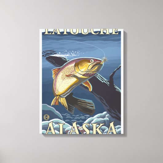 Forel Vist kruissectie - Latouche, Alaska Canvas Afdruk (Voorkant)