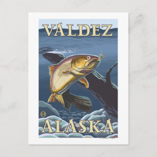 Forel Vist kruissectie - Valdez, Alaska Briefkaart