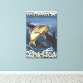 Forel Vist kruissectie - Wrangell, Alaska Canvas Afdruk (Insitu (Houten vloer))