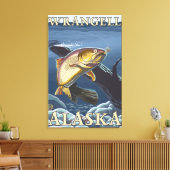 Forel Vist kruissectie - Wrangell, Alaska Canvas Afdruk (Insitu (Woonkamer))