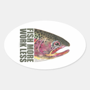 forel Vist meer Ovale Sticker