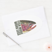 forel Vist meer Ovale Sticker (Envelop)