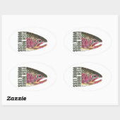 forel Vist meer Ovale Sticker (Vel)