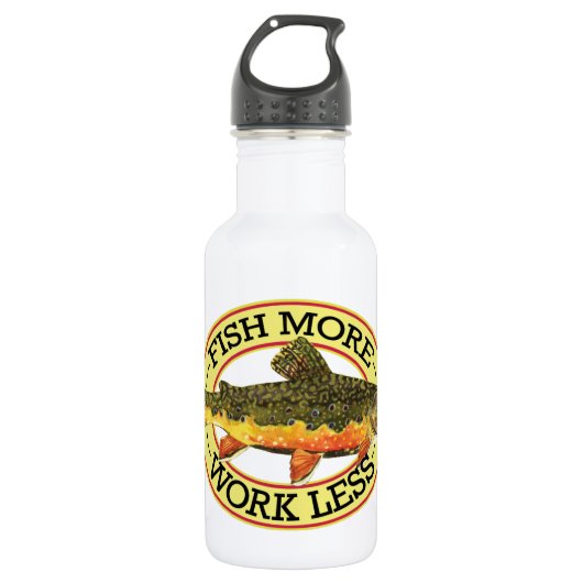 forel Vist meer werk minder Waterfles (Voorkant)