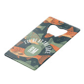 Forel Vist Monogram Creditkaart Flessenopener (Voorkant Gekanteld)